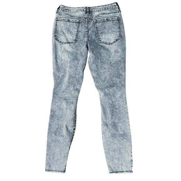 Gray Acid Wash Distressed Skinny Jeans Y2K Jeggings Size 29 High Rise Stretchy - Picture 6 of 8